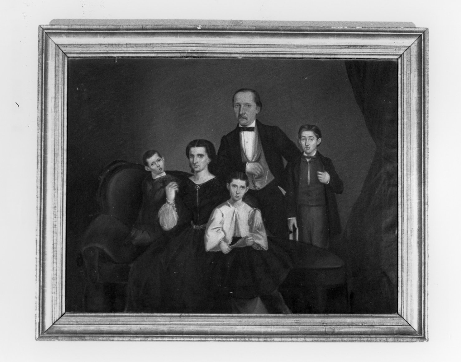 gruppo di famiglia (dipinto) - ambito veronese (sec. XIX)