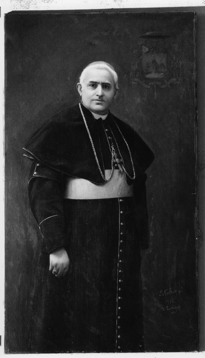 ritratto di ecclesiastico (dipinto) di Calcagni S (sec. XX)