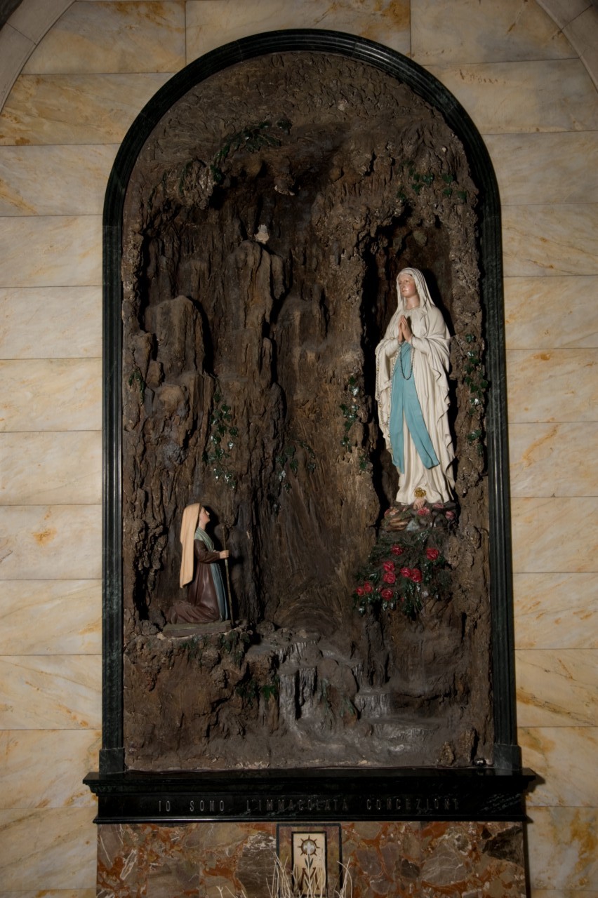 Madonna di Lourdes e Santa Bernardette (gruppo scultoreo) - ambito piemontese (fine sec. XIX)