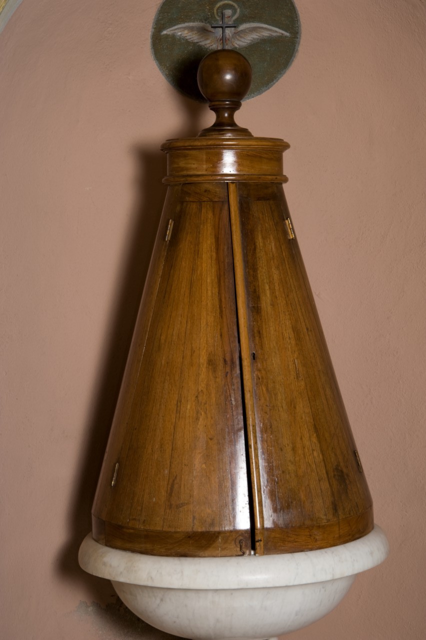 coperchio del fonte battesimale, elemento d'insieme - ambito piemontese (sec. XIX)
