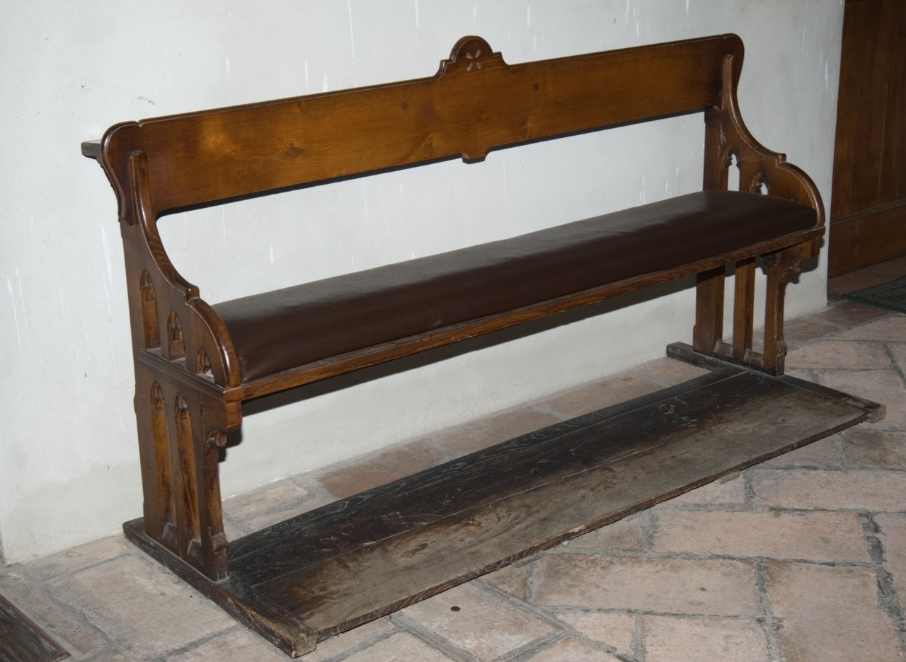 banco da chiesa - ambito piemontese (seconda metà sec. XVIII)