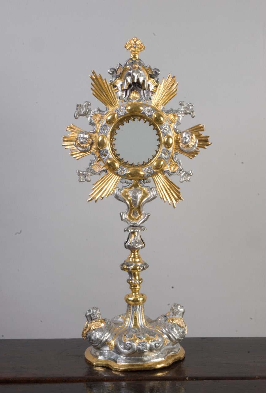 ostensorio - a raggiera - ambito piemontese (seconda metà sec. XVIII)