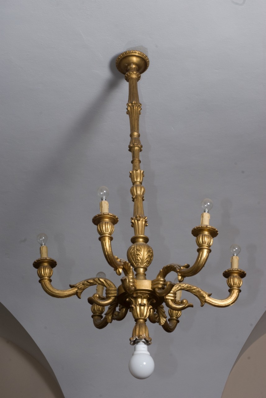 lampadario - ambito piemontese (prima metà sec. XX)