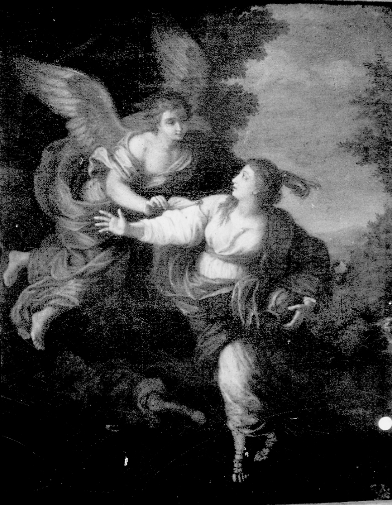 Agar e Ismaele nel deserto (dipinto) - ambito lombardo (sec. XVIII)