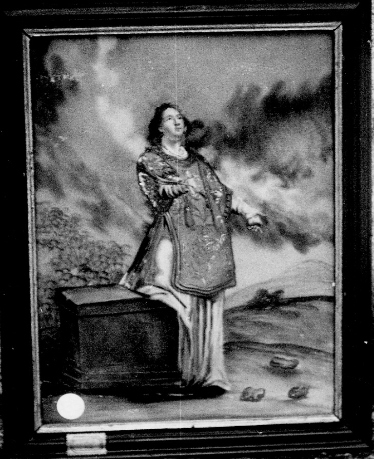 Santo in preghiera (dipinto) - ambito piemontese (sec. XVIII)