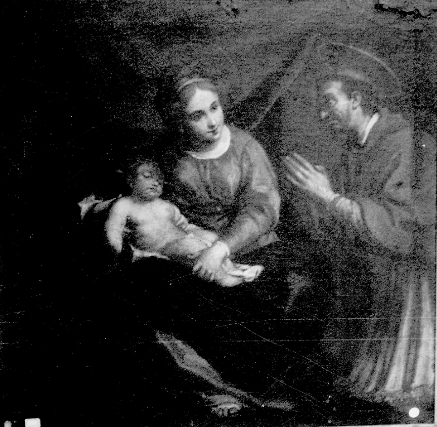 Madonna con Bambino e San Carlo, Madonna con Bambino e Santi (dipinto) di Crespi Daniele (scuola) (sec. XVII)