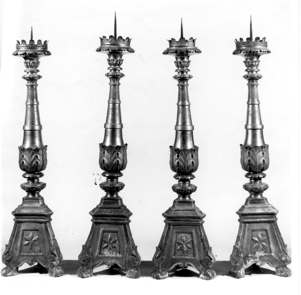 candeliere, serie - bottega ferrarese (sec. XVIII)