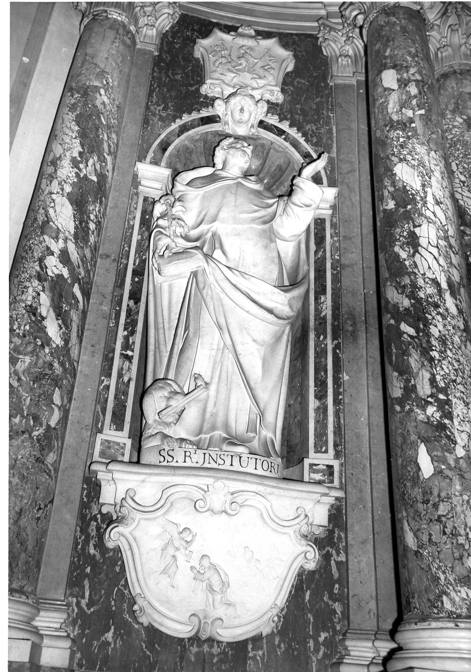 San Domenico (scultura, pendant) di Benatti Pietro (sec. XVIII)