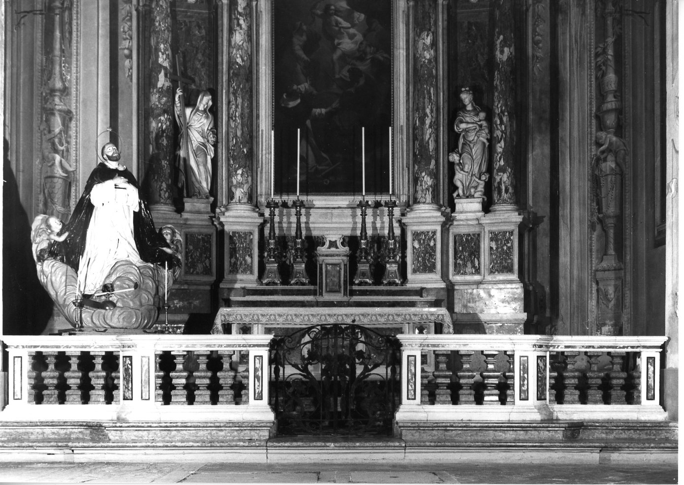 balaustrata di cappella, insieme - bottega ferrarese (sec. XVIII)