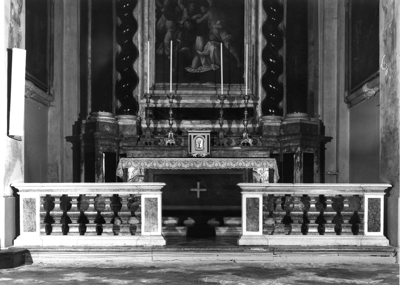 balaustrata di altare, insieme - bottega ferrarese (fine sec. XVIII)