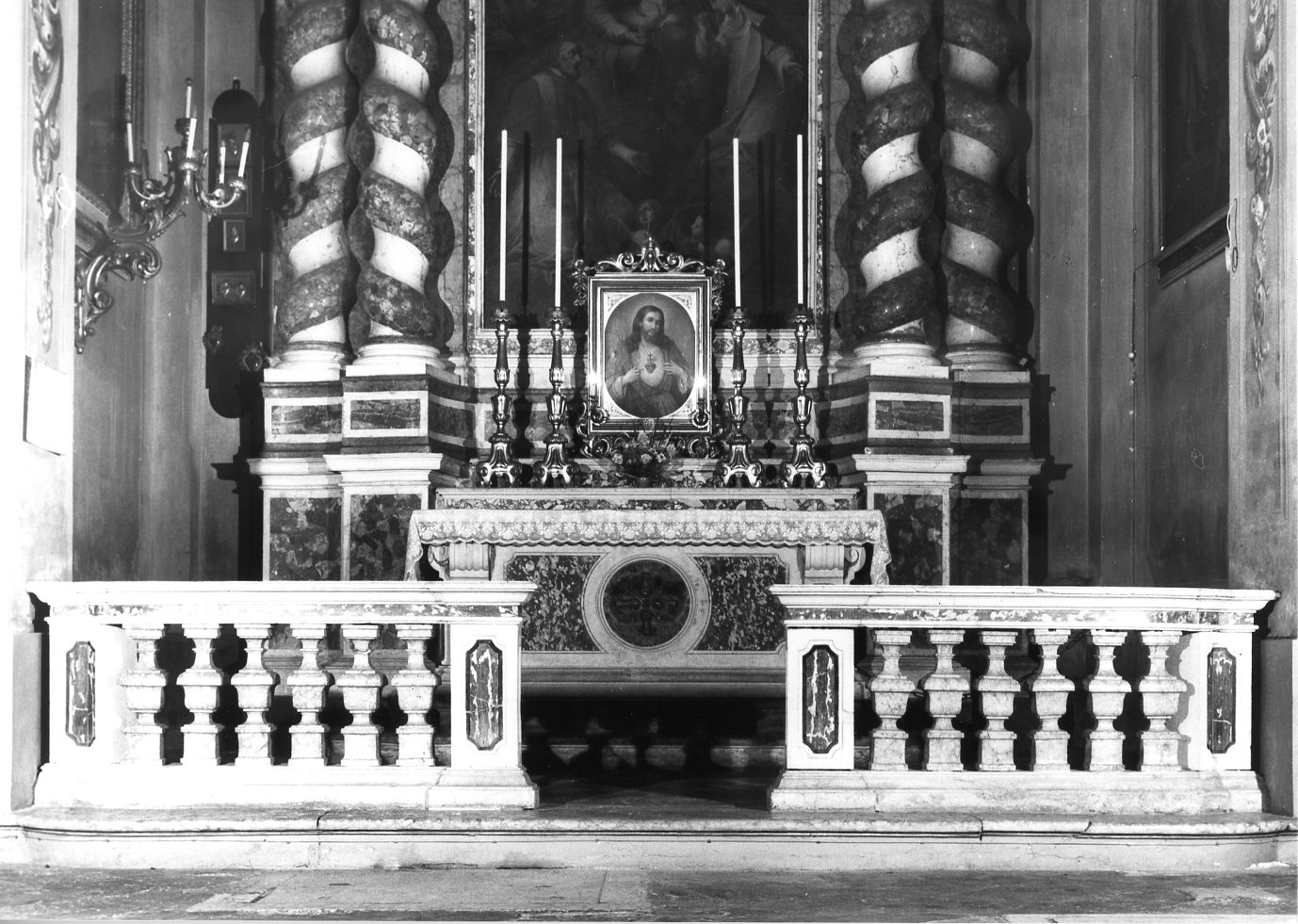 balaustrata di altare, insieme di Puttini Pietro (fine sec. XVIII)