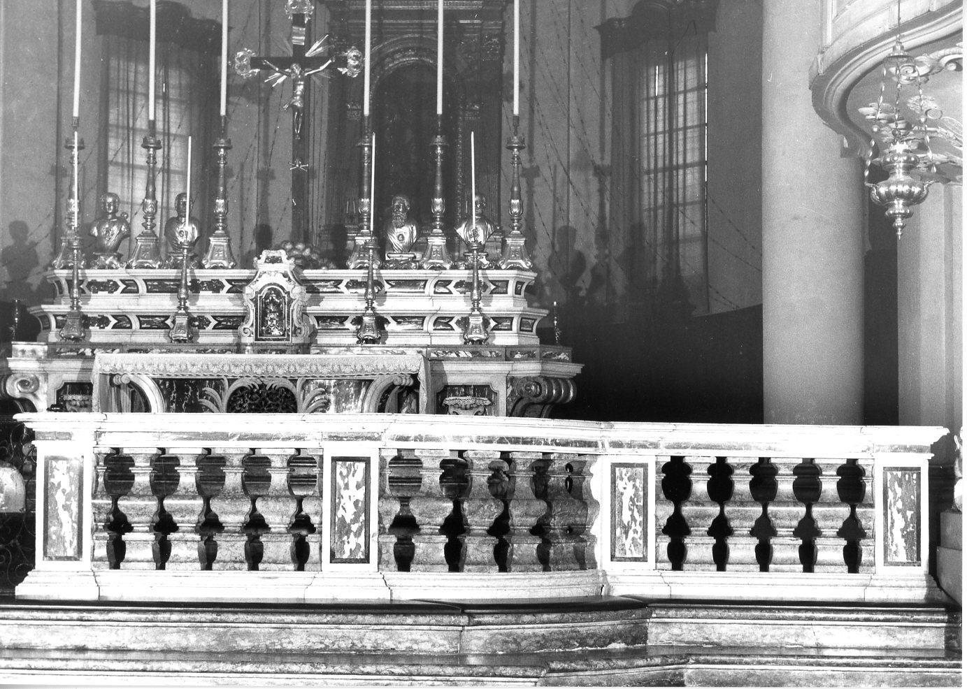 balaustrata di altare, insieme - bottega ferrarese (fine sec. XVIII)