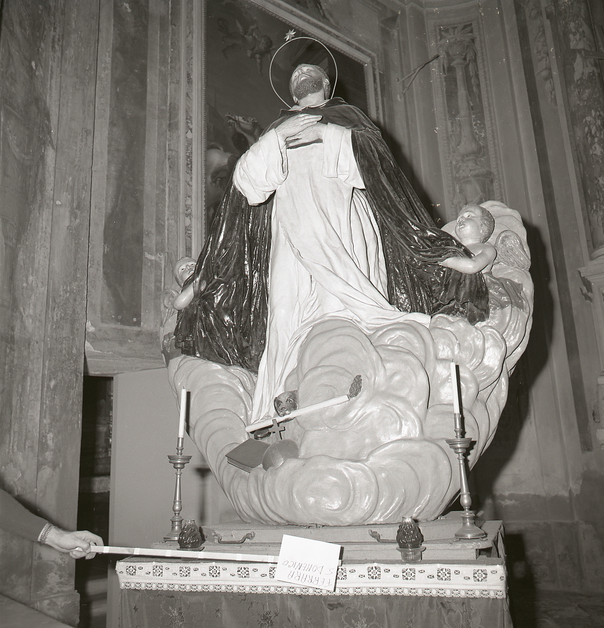 San Domenico orante (statua) - bottega ferrarese (sec. XVIII)
