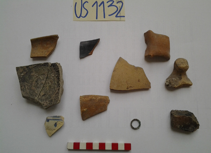 materiale proveniente da Unità Stratigrafica (ceramica, materiale di rivestimento, metallo) (limiti cronologici non precisabili)