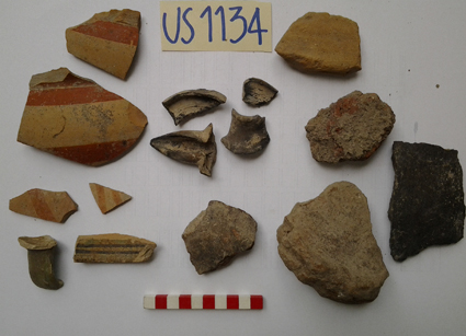 materiale proveniente da Unità Stratigrafica (ceramica, materiale di rivestimento, reperti fittili) (limiti cronologici non precisabili)