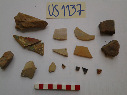 materiale proveniente da Unità Stratigrafica (ceramica, materiale di rivestimento, metallo) (limiti cronologici non precisabili)