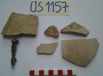 materiale proveniente da Unità Stratigrafica (ceramica, materiale di rivestimento, metallo) (limiti cronologici non precisabili)