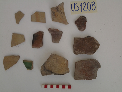materiale proveniente da Unità Stratigrafica (ceramica) (limiti cronologici non precisabili)