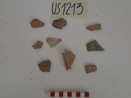 materiale proveniente da Unità Stratigrafica (ceramica, materiale di rivestimento) (limiti cronologici non precisabili)