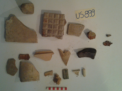 materiale proveniente da Unità Stratigrafica (ceramica, metallo, materiale di rivestimento, reperti fittili) (limiti cronologici non precisabili)