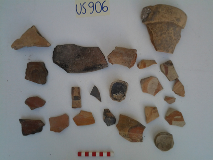materiale proveniente da Unità Stratigrafica (ceramica, materiale di rivestimento) (limiti cronologici non precisabili)