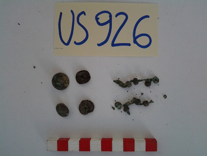 materiale proveniente da Unità Stratigrafica (metallo) (limiti cronologici non precisabili)