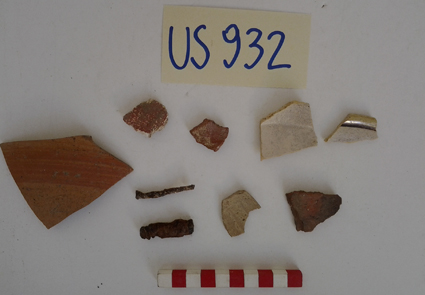 materiale proveniente da Unità Stratigrafica (ceramica, materiale di rivestimento, metallo) (limiti cronologici non precisabili)