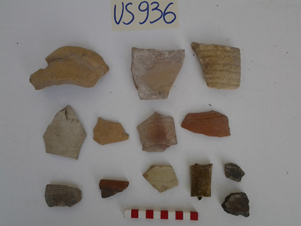 materiale proveniente da Unità Stratigrafica (ceramica, materiale di rivestimento) (limiti cronologici non precisabili)