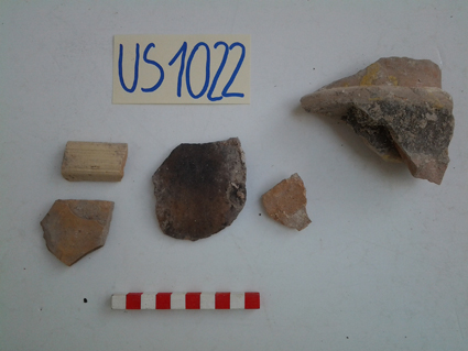 materiale proveniente da Unità Stratigrafica (ceramica, materiale di rivestimento) (limiti cronologici non precisabili)