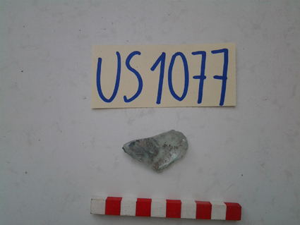 materiale proveniente da Unità Stratigrafica (vetro) (limiti cronologici non precisabili)