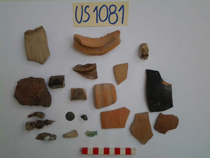materiale proveniente da Unità Stratigrafica (ceramica, materiale di rivestimento, reperti antropologici, reperti numismatici) (limiti cronologici non precisabili)