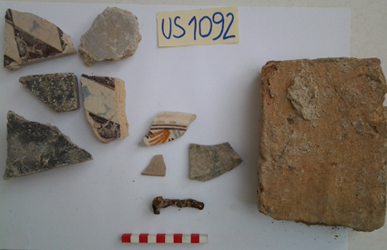 materiale proveniente da Unità Stratigrafica (ceramica, materiale di rivestimento, metallo) (limiti cronologici non precisabili)