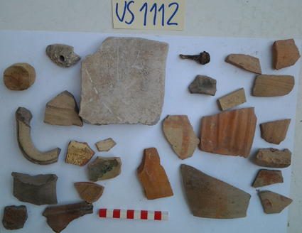 materiale proveniente da Unità Stratigrafica (ceramica, materiale di rivestimento, materiale lapideo, metallo) (limiti cronologici non precisabili)