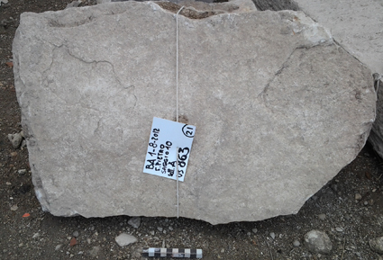 materiale proveniente da Unità Stratigrafica (materiale lapideo) (limiti cronologici non precisabili)