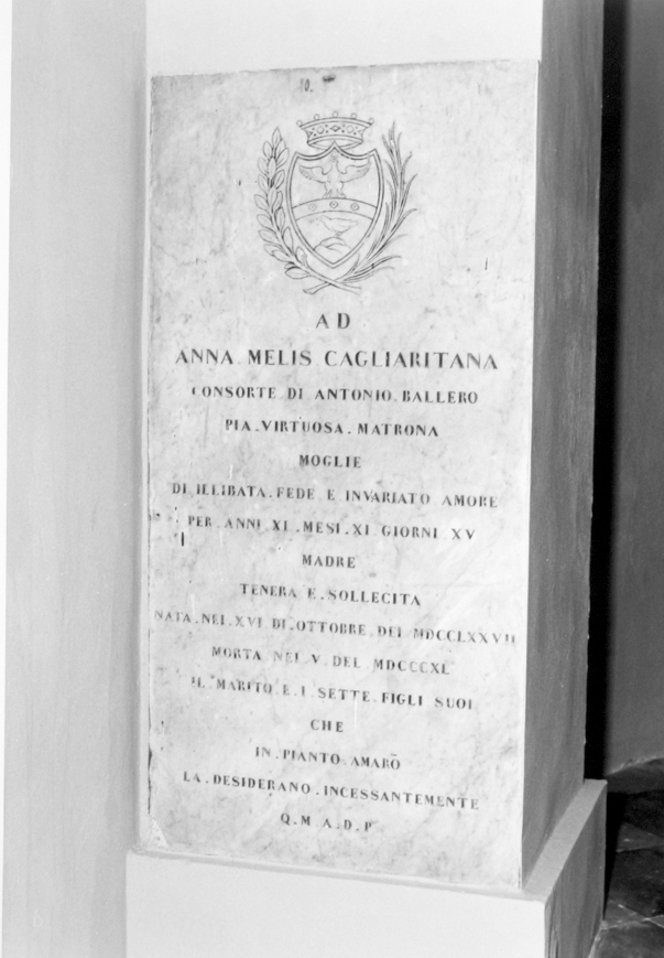 Anna Melis Ballero (monumento funebre) - ambito cagliaritano (sec. XIX)