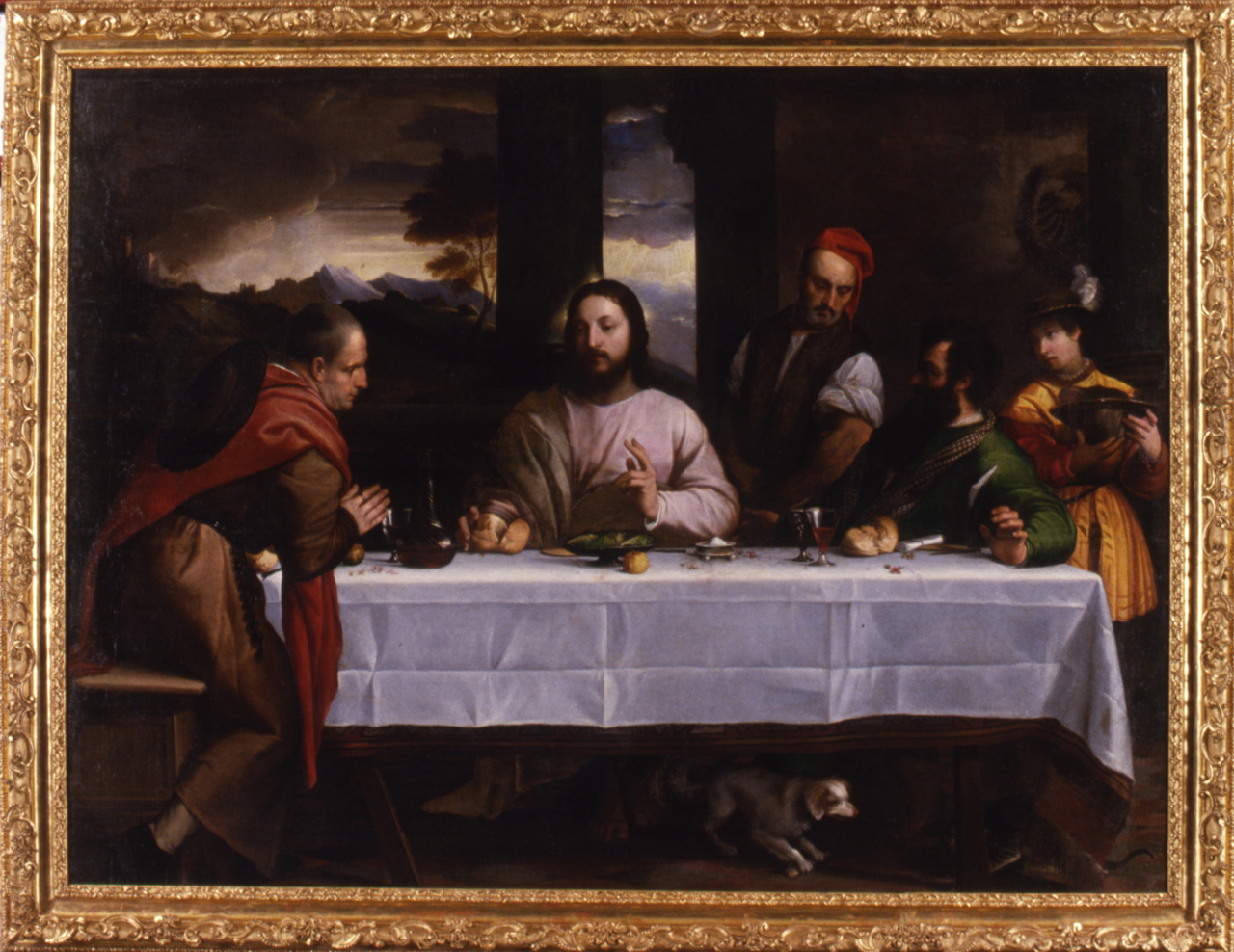 cena in Emmaus (dipinto, opera isolata) di Scarsella Ippolito detto Scarsellino (attribuito) (metà/ metà secc. XVI-XVII)