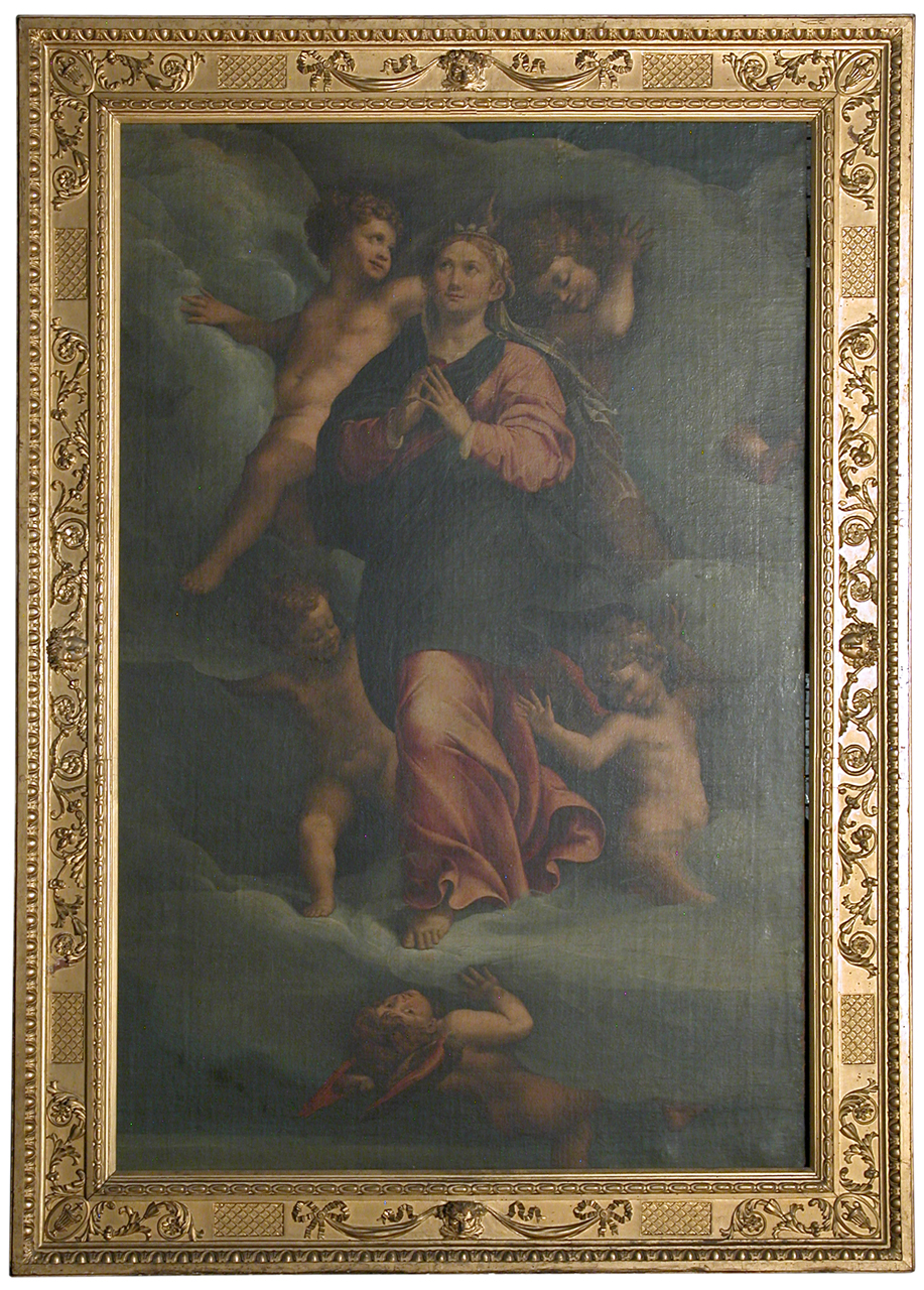 assunzione della Madonna (dipinto, opera isolata) di Rinaldo Mantovano (attribuito) (secondo quarto sec. XVI)