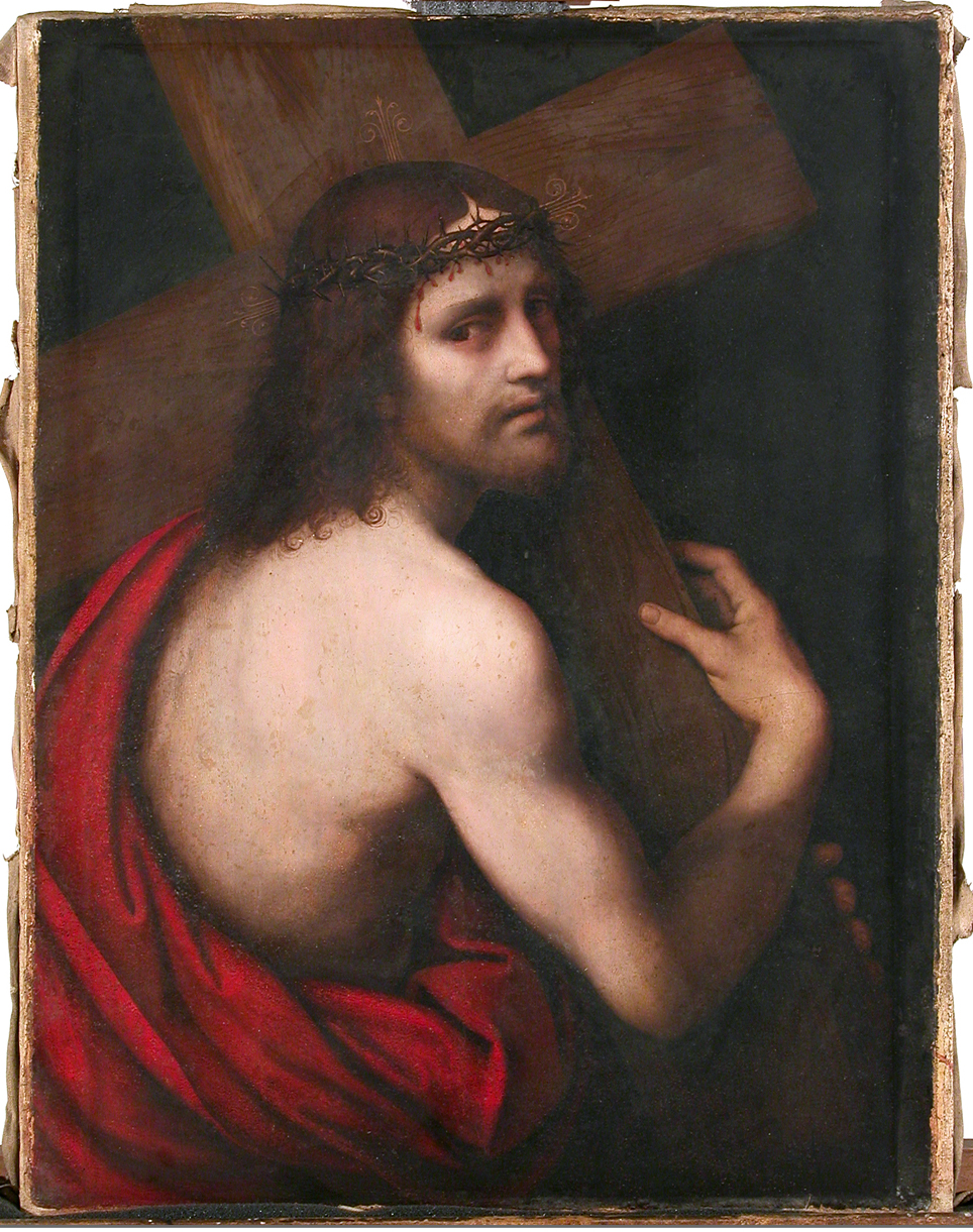 Cristo trasporta la croce (dipinto, opera isolata) di Rizzi Gian Pietro detto Giampietrino (attribuito) (primo quarto sec. XVI)