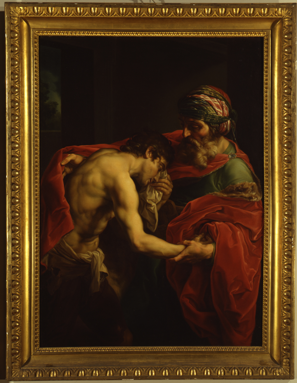 ritorno del figliol prodigo (dipinto, opera isolata) di Batoni Pompeo (attribuito) (terzo quarto sec. XVIII)