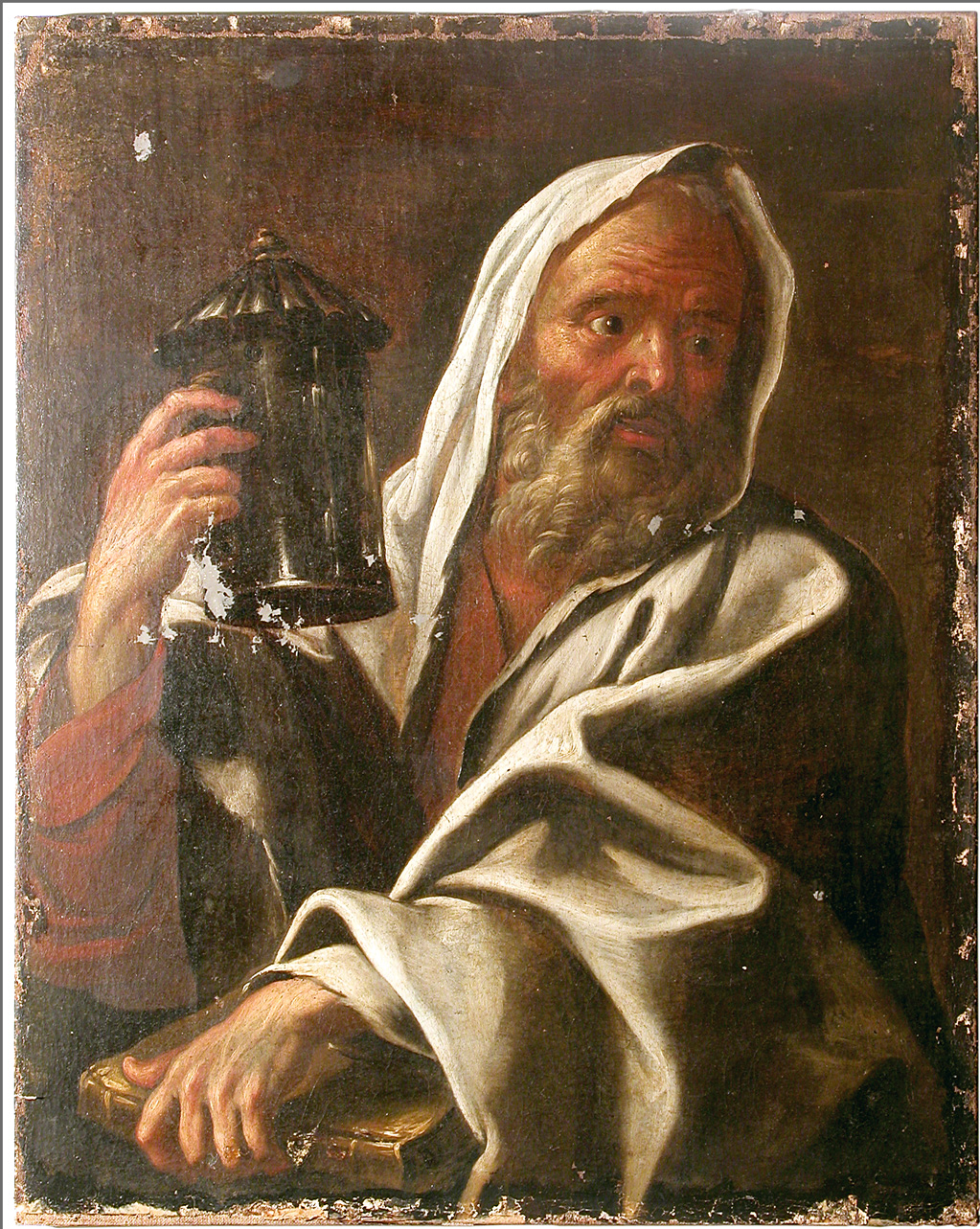 il profeta Diogene (dipinto, opera isolata) - ambito romano (secondo quarto sec. XVII)