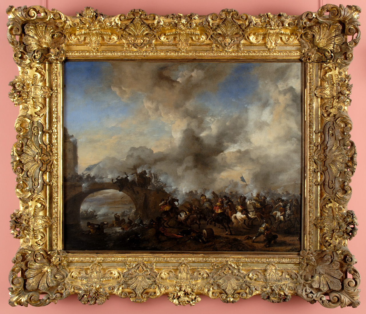 battaglia (dipinto, opera isolata) di Wouwerman Philips - ambito olandese (terzo quarto sec. XVII)