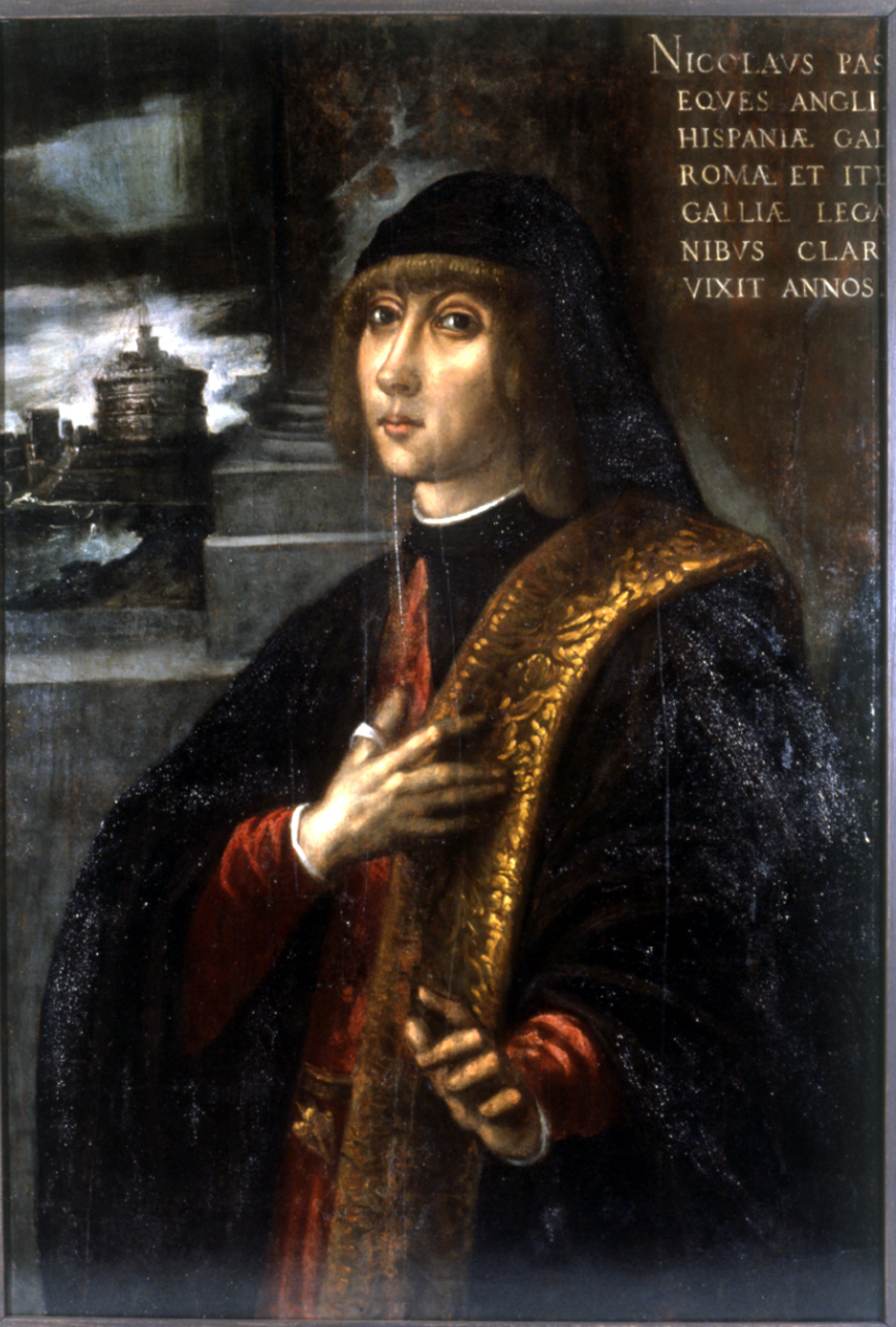 ritratto d'uomo (dipinto, frammento) - ambito veneto (seconda metà sec. XVI)