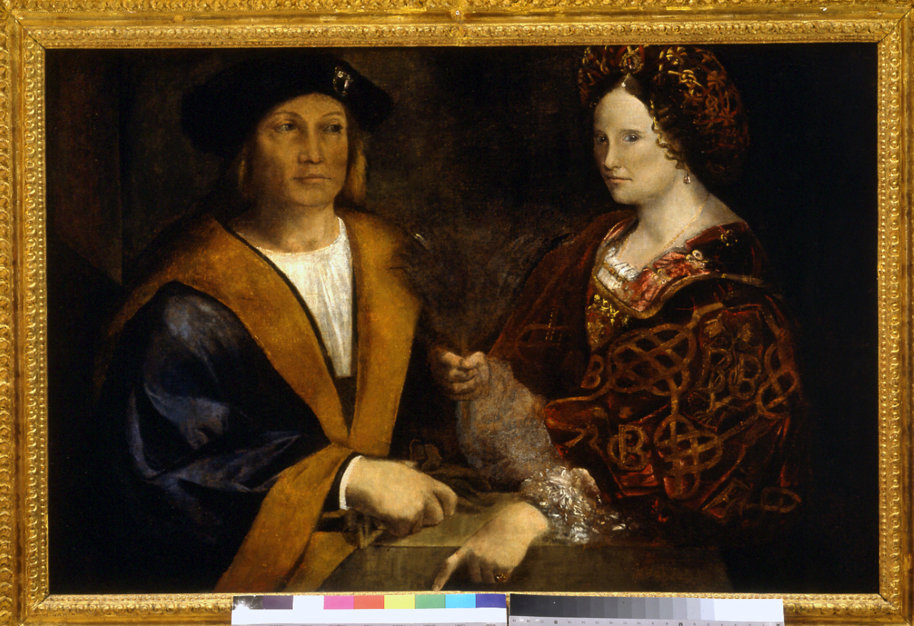 Ritratto di coniugi, doppio ritratto (dipinto, opera isolata) - ambito veneto, ambito lombardo (prima metà sec. XVI)