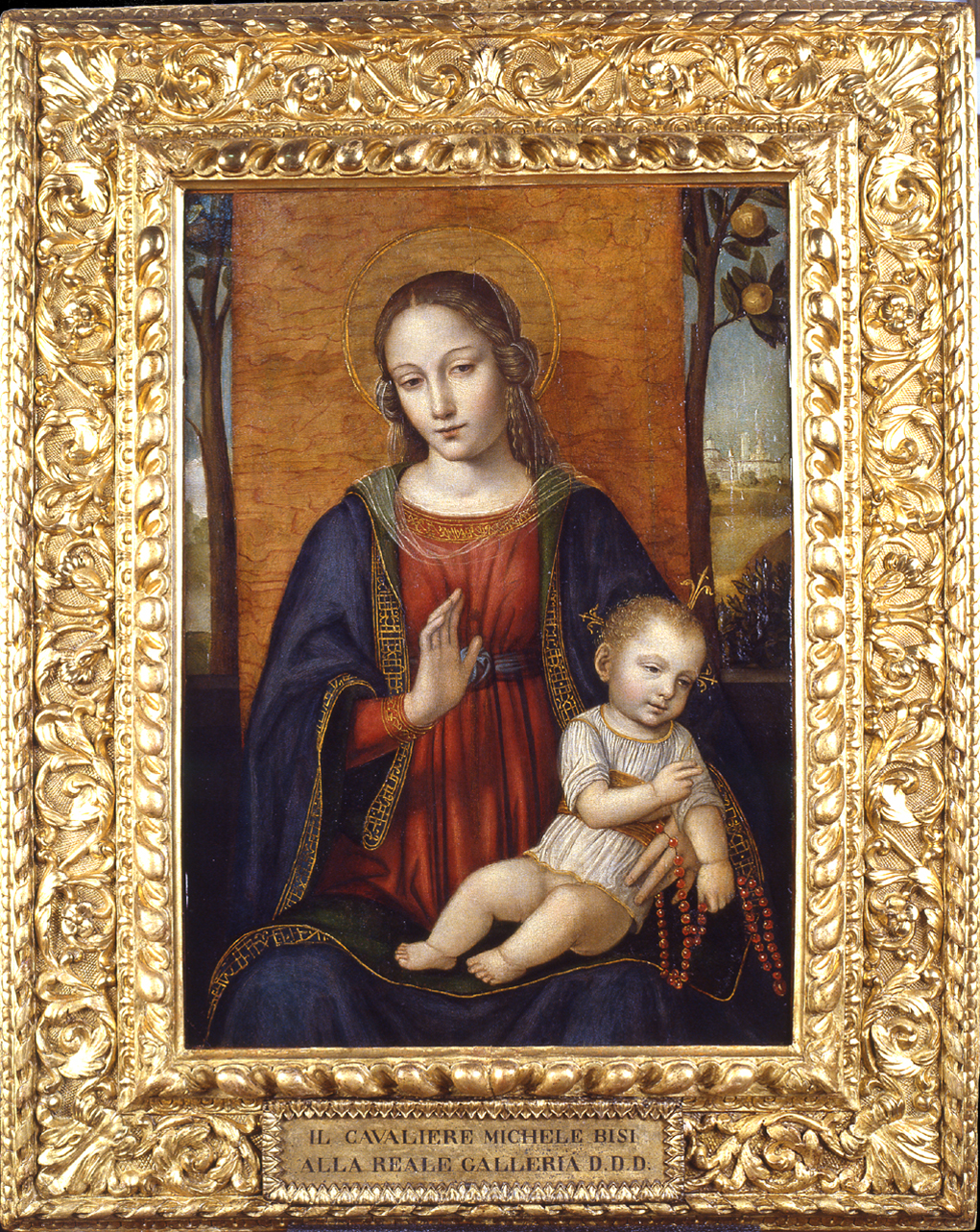 Madonna con Bambino (dipinto, opera isolata) di Ambrogio da Fossano detto Bergognone (primo quarto sec. XVI)