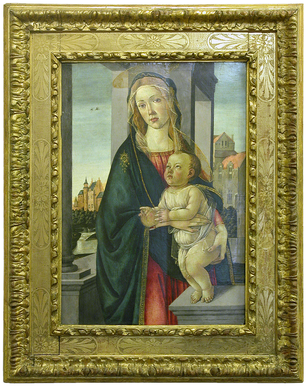 Madonna con Bambino (dipinto, opera isolata) di Filipepi Alessandrio detto Sandro Botticelli (scuola) (ultimo quarto sec. XV)