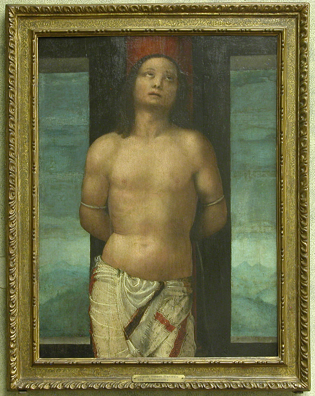 San Sebastiano (dipinto, opera isolata) di Caroto Giovan Francesco (attribuito) (prima metà sec. XVI)