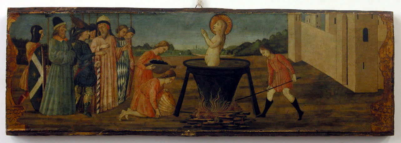 martirio di una santa (dipinto, elemento d'insieme) di Toscani Giovanni di Francesco (primo quarto sec. XV)