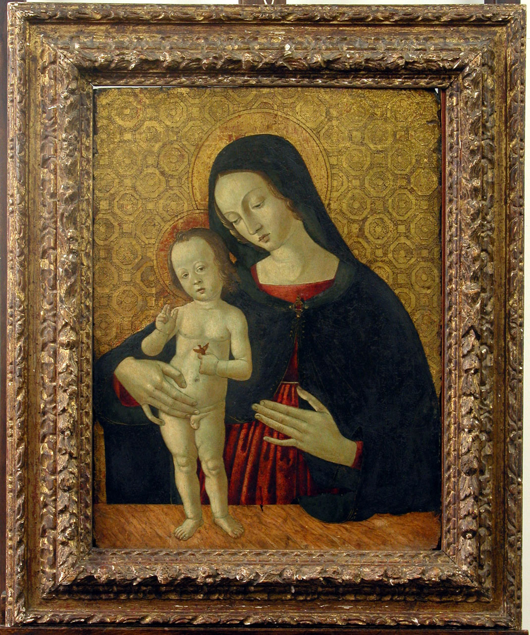 Madonna con Bambino (dipinto, opera isolata) di Aquili Antonio detto Antoniazzo Romano (cerchia) (seconda metà sec. XV)