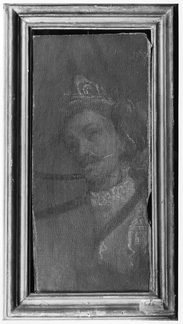 testa (dipinto, frammento) - ambito veneto (metà/ metà secc. XVI/ XVII)