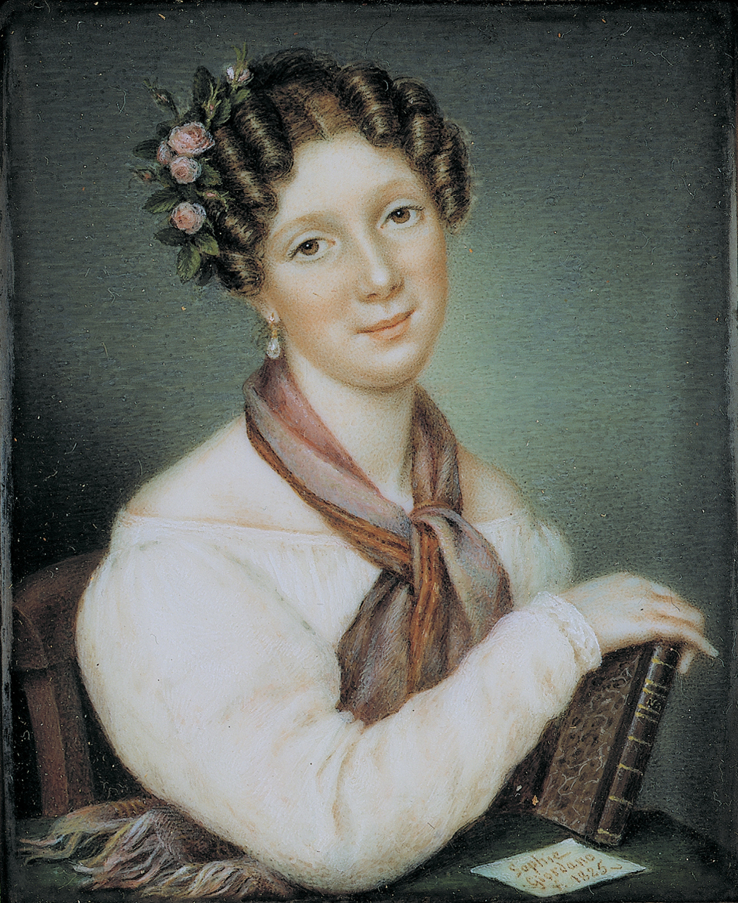 ritratto di Matilde Allason (dipinto, opera isolata) di Giordano Clerc Sofia (secondo quarto sec. XIX)